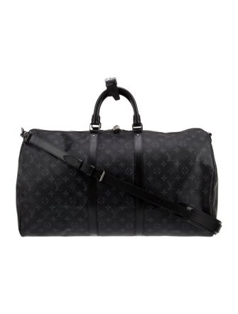 Louis Vuitton Monogram Eclipse Keepall Bandouliere 55