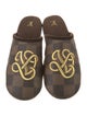 Louis Vuitton Damier Ebene Pattern Embroidered Accent Slippers