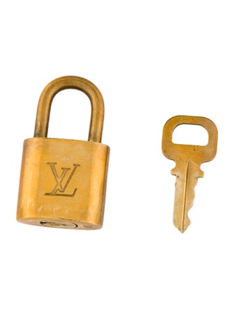 Louis Vuitton Brass Lock & Key Set