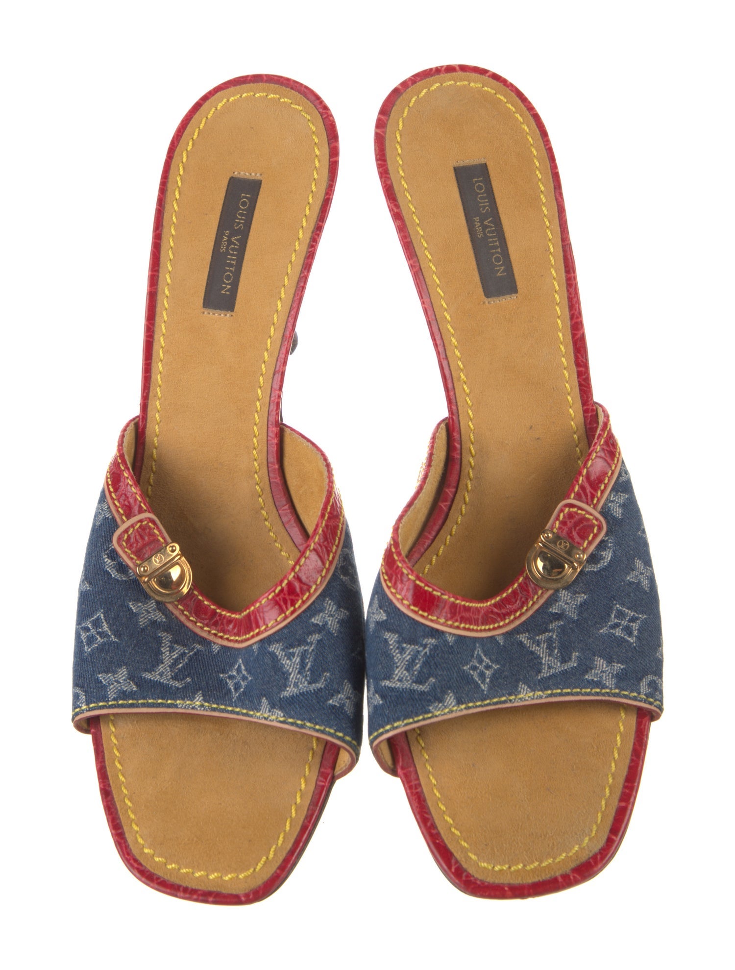 Louis Vuitton LV Monogram Denim Slides