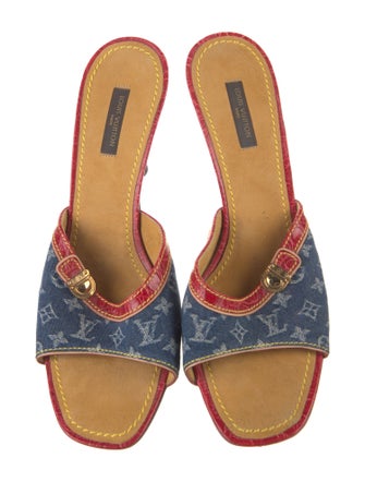 Louis Vuitton LV Monogram Denim Slides