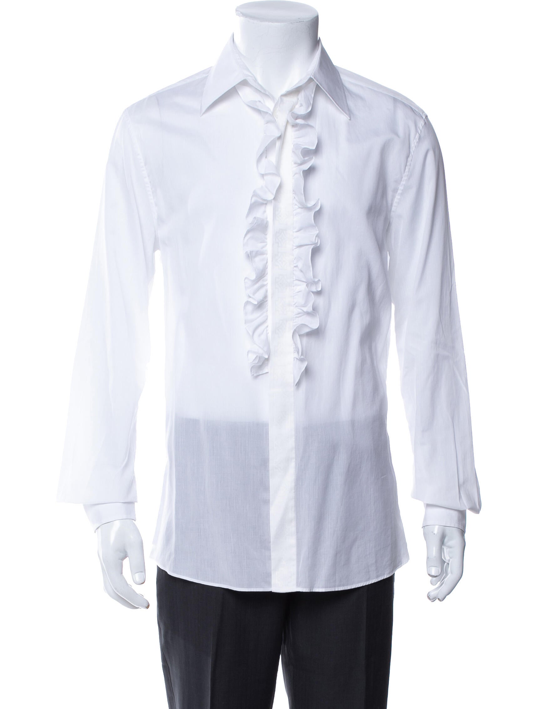 Louis Vuitton Monogram Pattern Long Sleeve Tuxedo Shirt