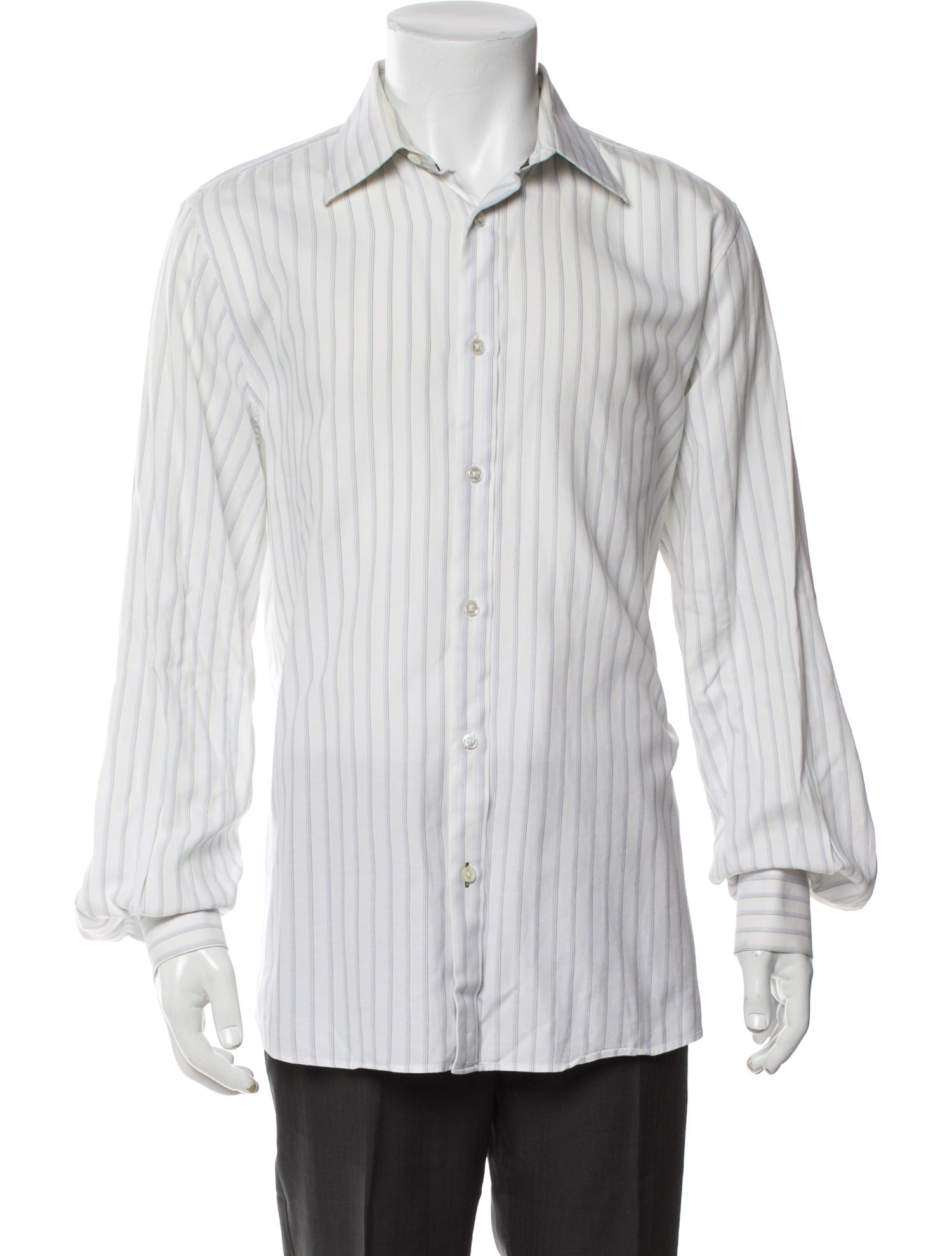 Louis Vuitton Striped Long Sleeve Dress Shirt
