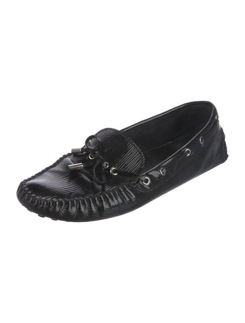 Louis Vuitton Patent Leather Whipstitch Trim Loafers
