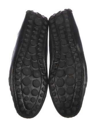 Louis Vuitton Patent Leather Whipstitch Trim Loafers