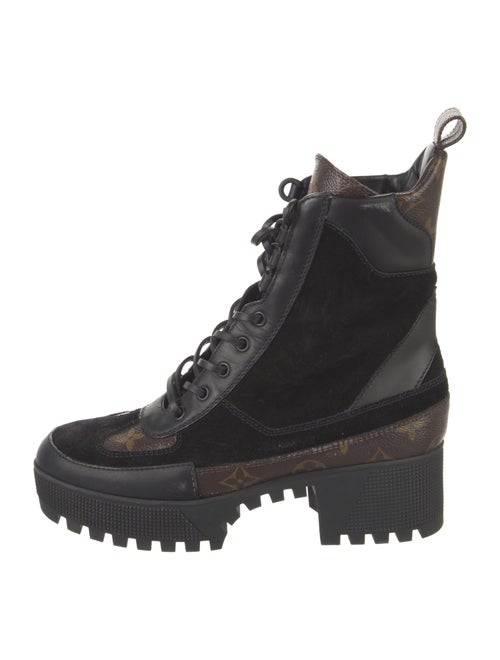 Louis Vuitton LV Monogram Suede Combat Boots