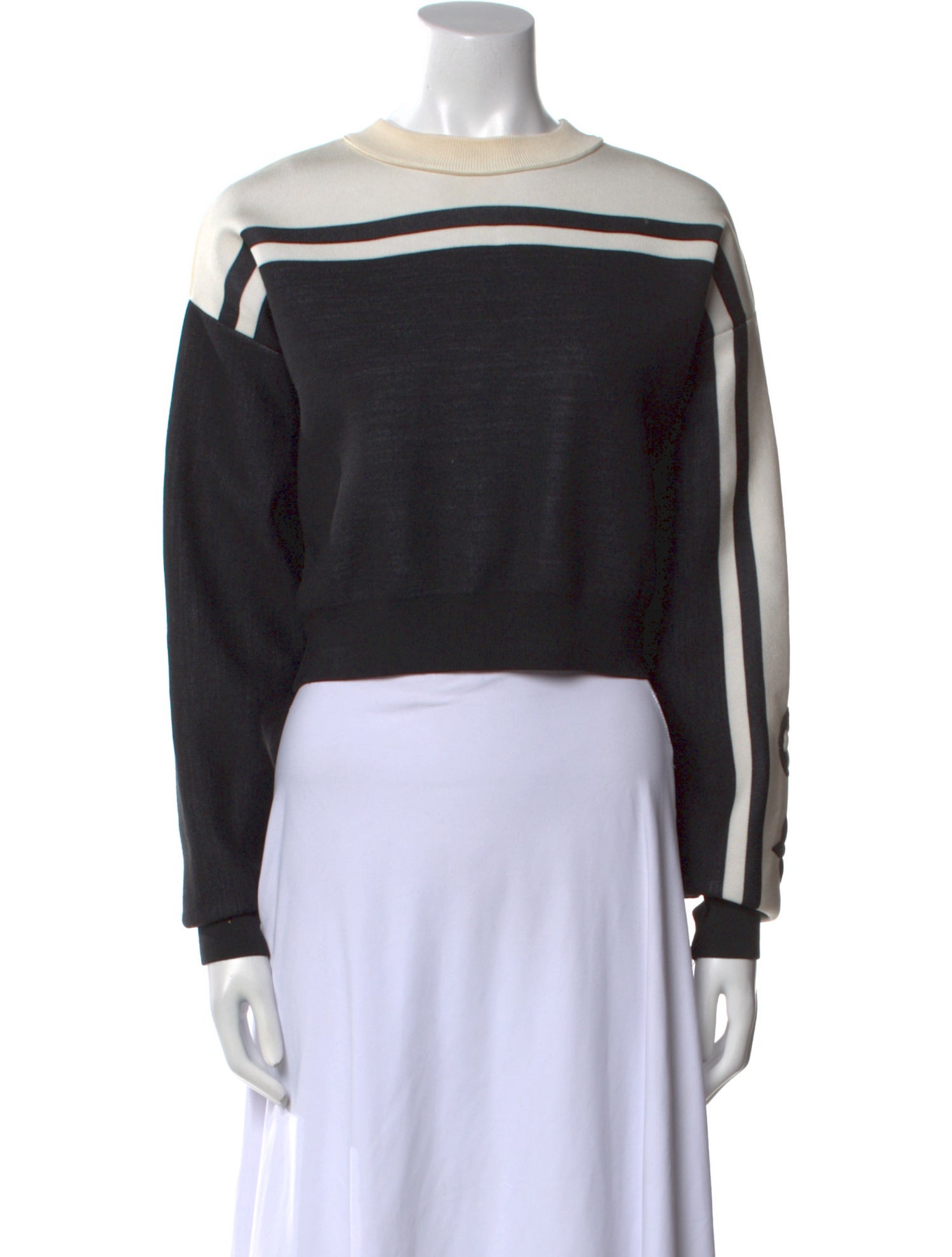 Louis Vuitton Scoop Neck Long Sleeve Crop Top