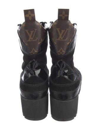 Louis Vuitton 2018 Crocodile Embossed Laureate Desert Boots Combat Boots