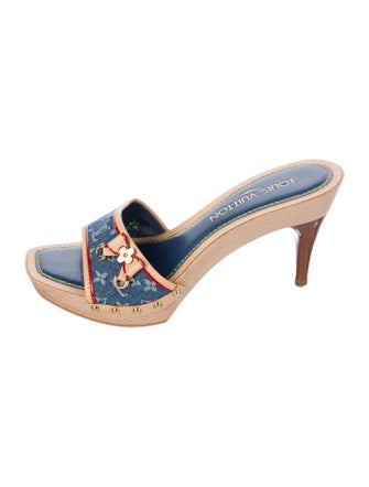 Louis Vuitton LV Monogram Denim Slides