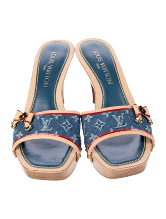 Louis Vuitton LV Monogram Denim Slides