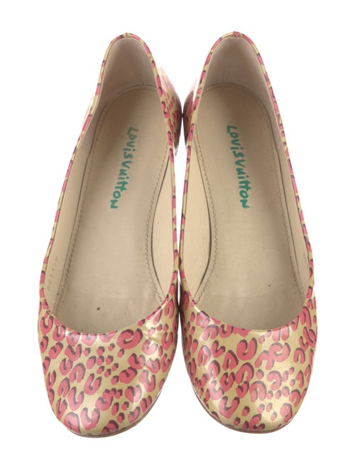 Louis Vuitton Patent Leather Animal Print Ballet Flats
