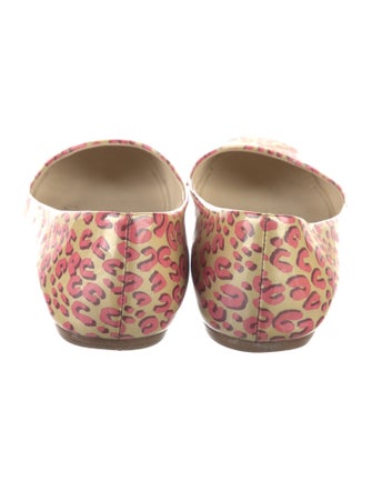 Louis Vuitton Patent Leather Animal Print Ballet Flats