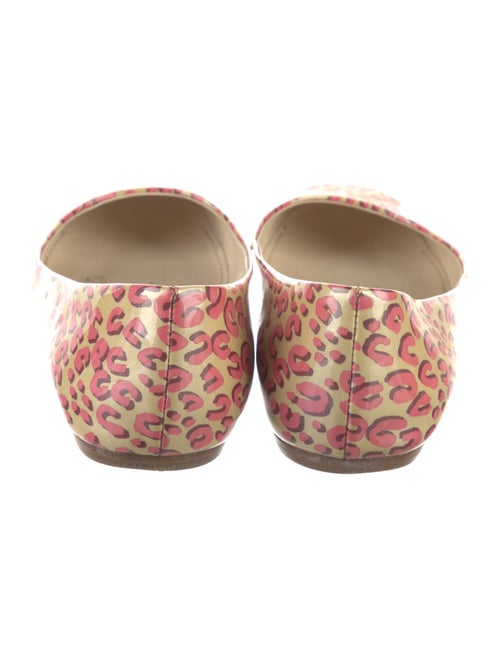 Louis Vuitton Patent Leather Animal Print Ballet Flats