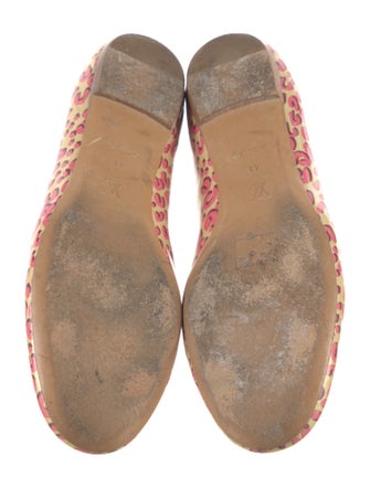 Louis Vuitton Patent Leather Animal Print Ballet Flats