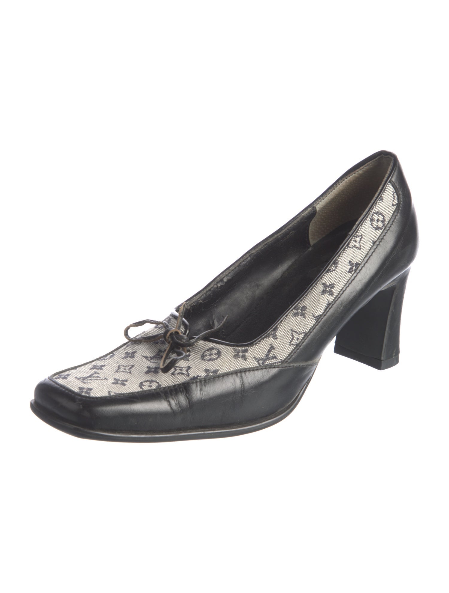 Louis Vuitton Vintage Monogram Mini Lin Pattern Pumps