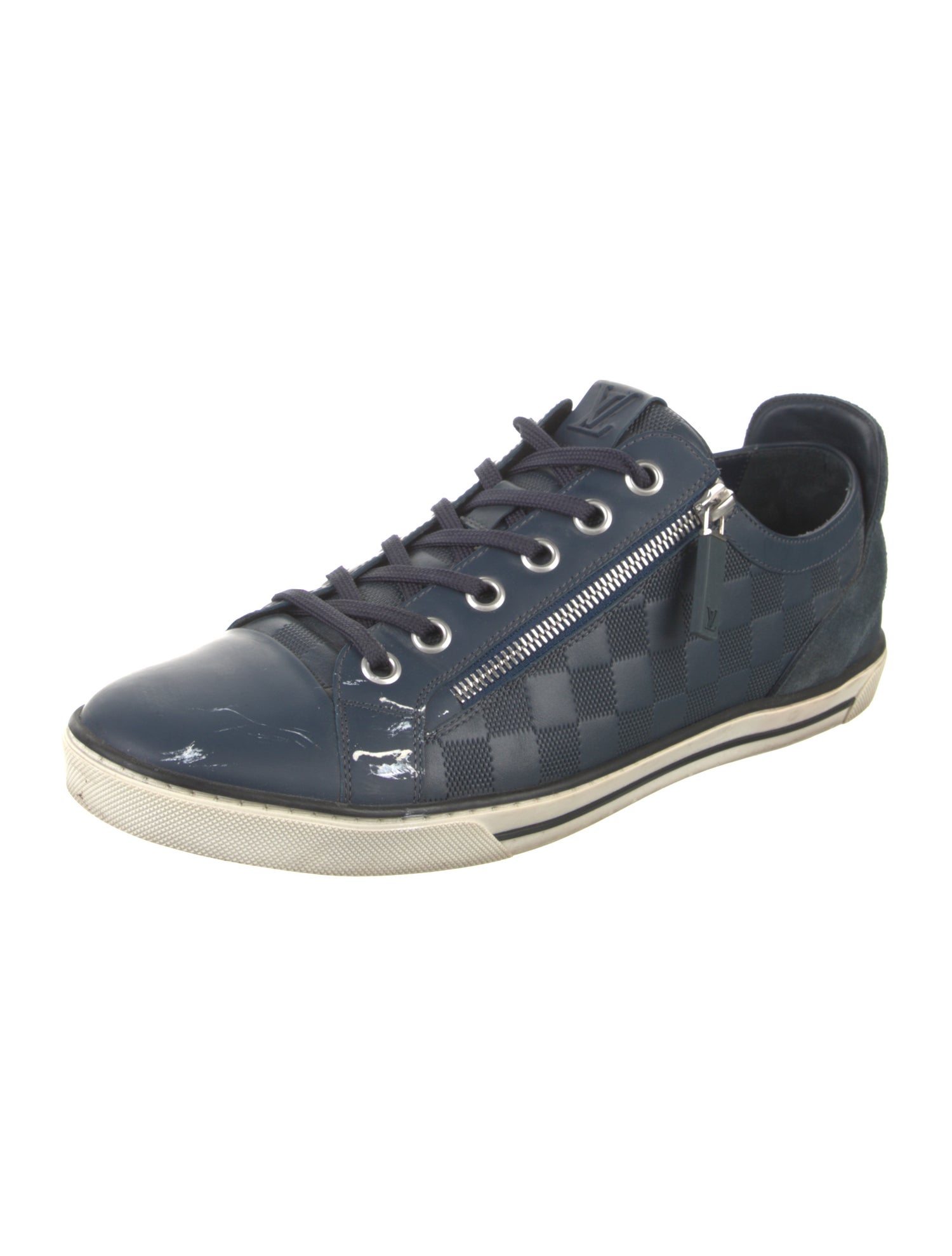 Louis Vuitton Damier Cobalt Leather Sneakers