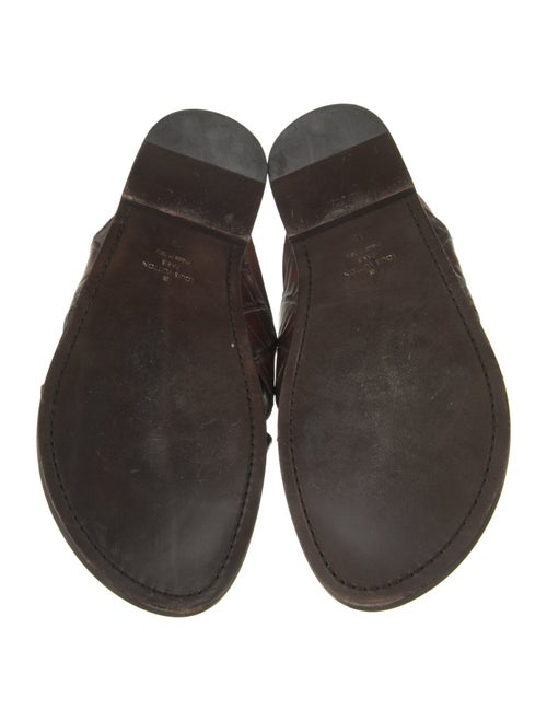 Louis Vuitton 2016 Foch Crocodile Embossed Slides