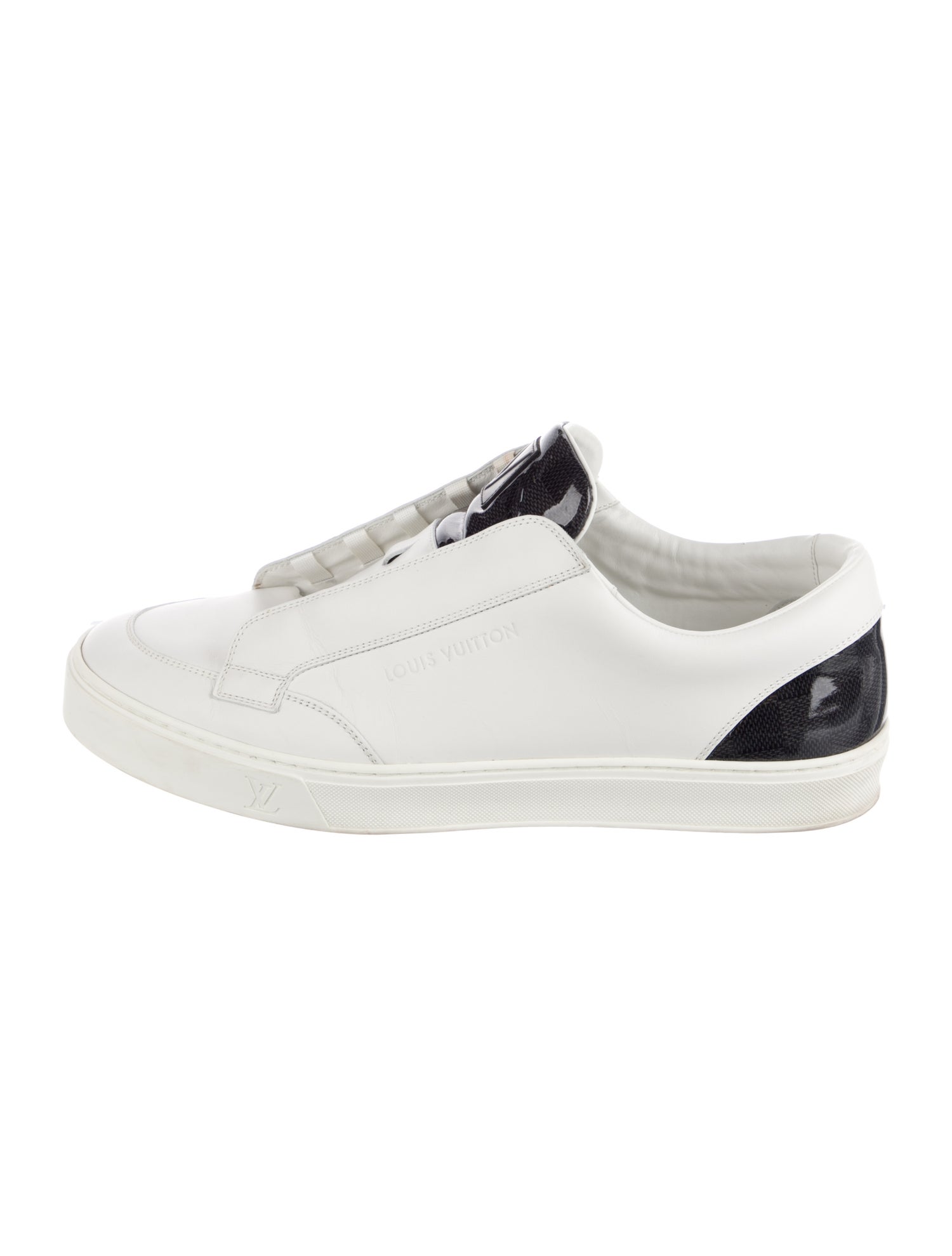 Louis Vuitton Leather Colorblock Pattern Sneakers