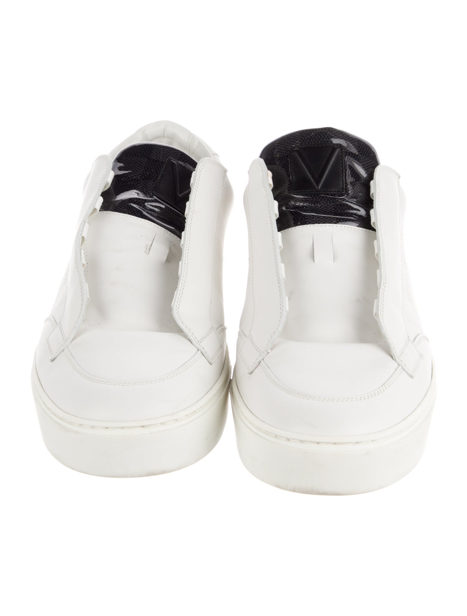 Louis Vuitton Leather Colorblock Pattern Sneakers