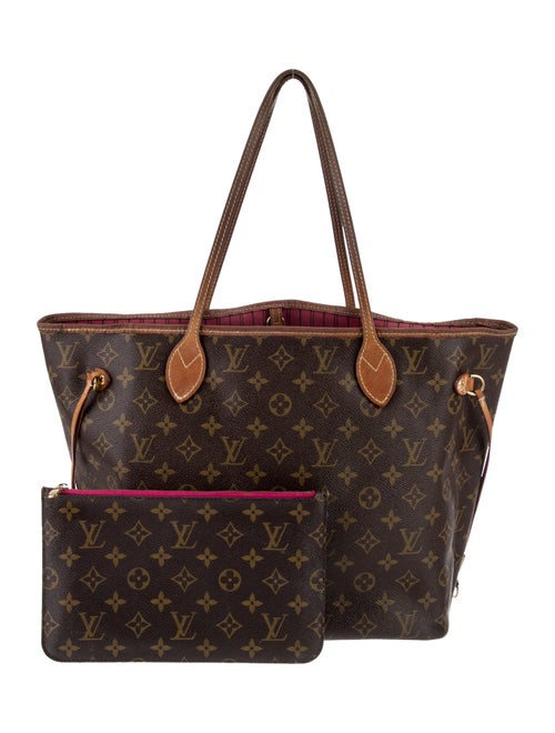 Louis Vuitton LV Monogram Neverfull w/Pouch MM