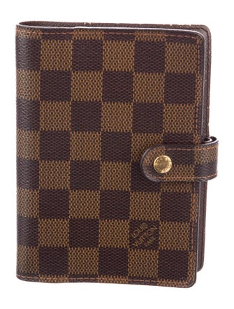 Louis Vuitton Vintage Damier Ebene Small Ring Agenda Cover