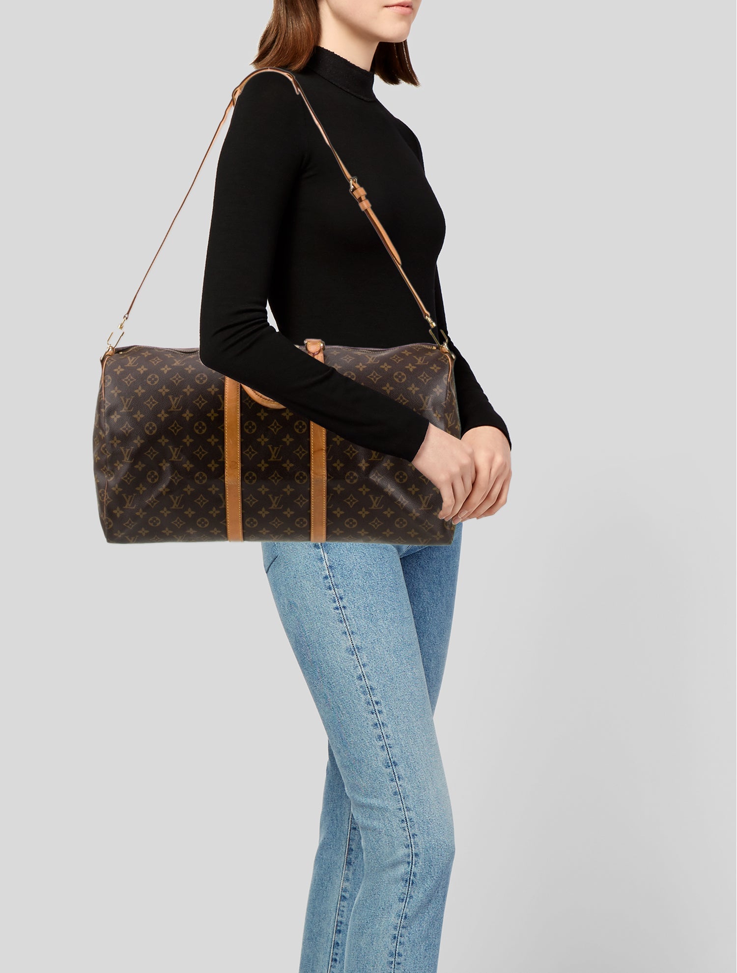 Louis Vuitton LV Monogram Keepall Bandouliere 55 Vintage