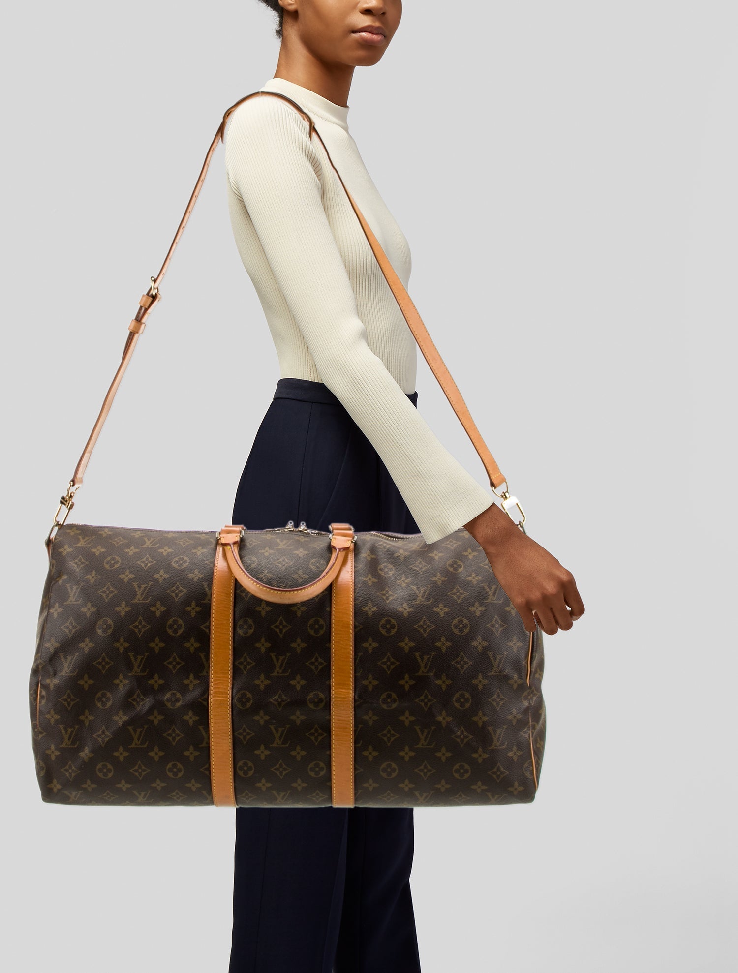 Louis Vuitton LV Monogram Keepall Bandouliere 55 Vintage