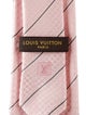 Louis Vuitton Pattern Print Pink Silk Tie