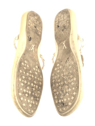 Louis Vuitton Damier Azur Pattern Leather Slides