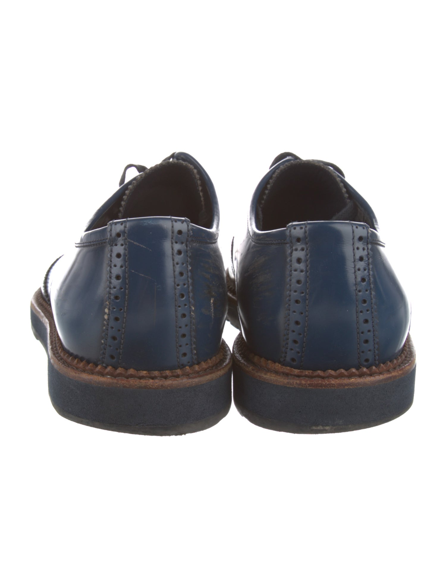 Louis Vuitton Leather Lasercut Accents Derby Shoes