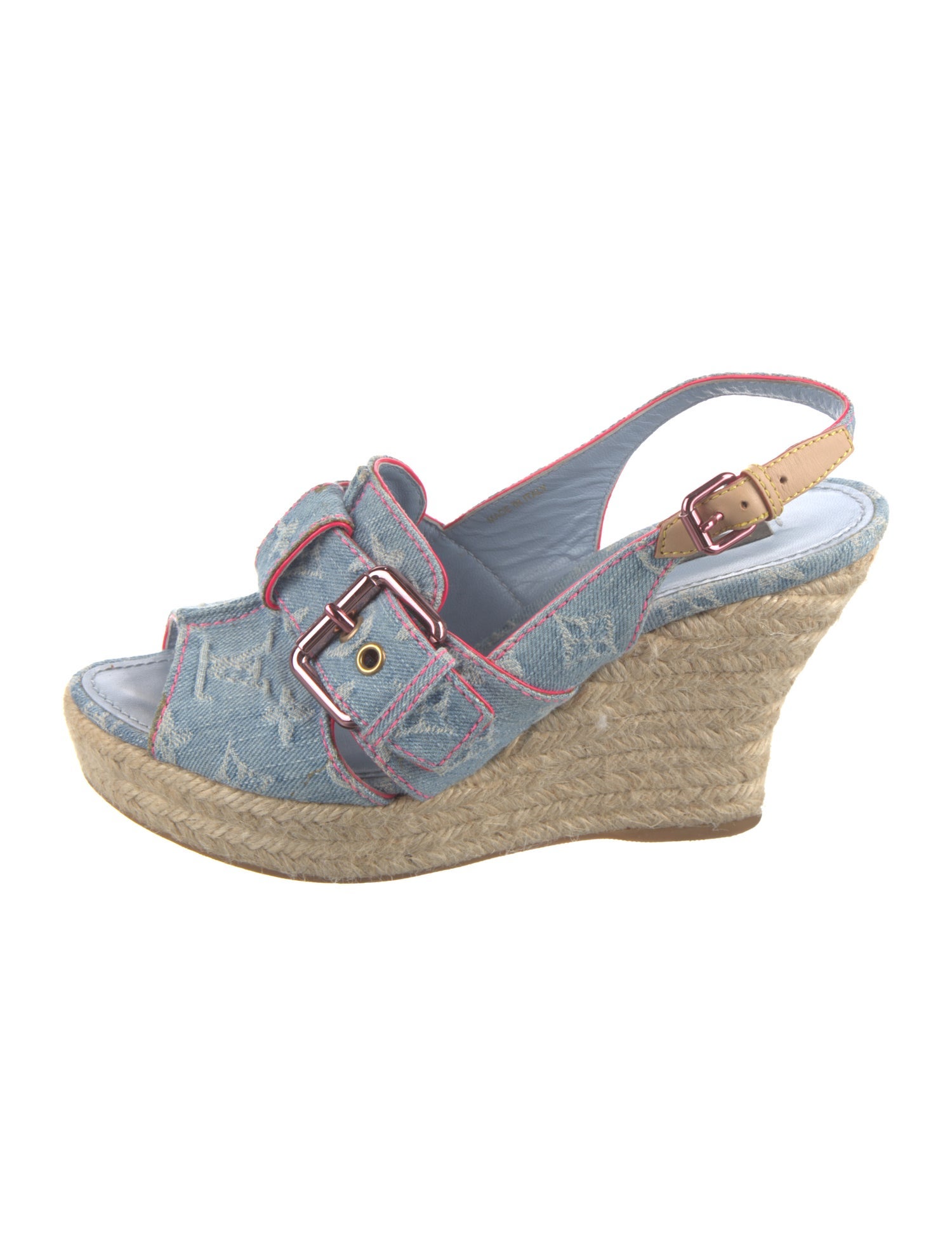 Louis Vuitton LV Monogram Denim Slingback Pumps
