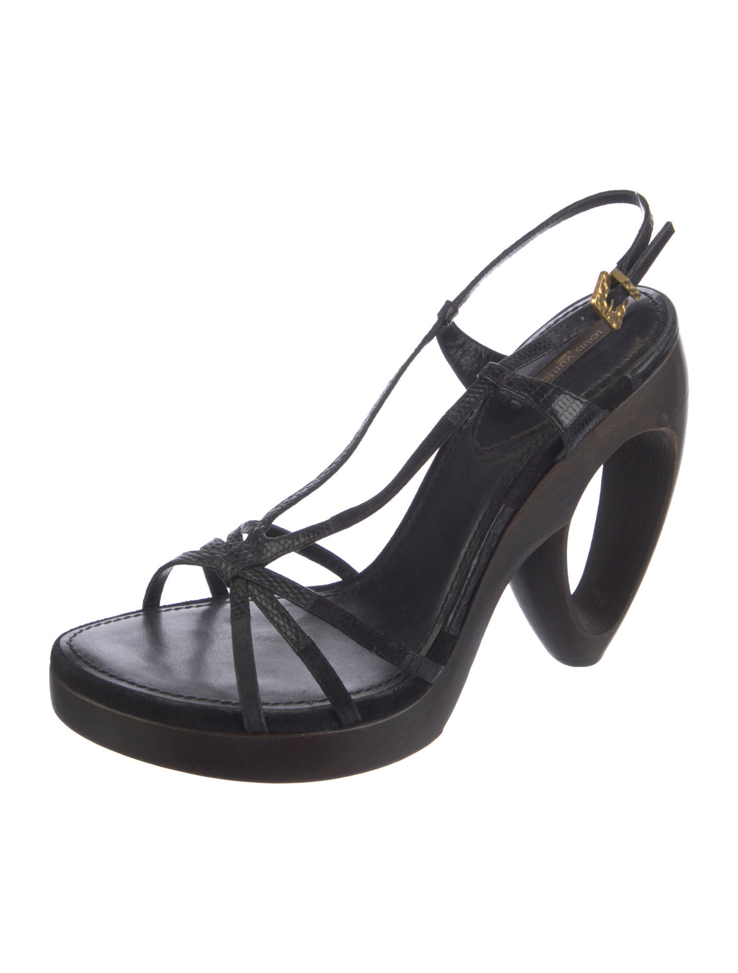 Louis Vuitton Leather Slingback Sandals