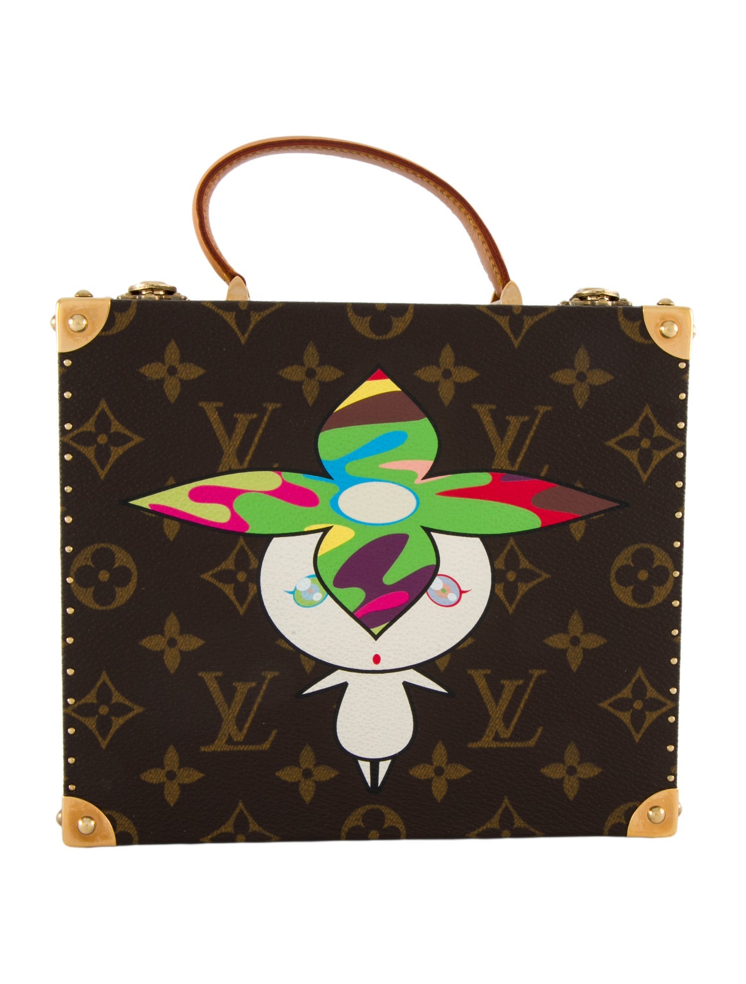 Louis Vuitton Vintage Takashi Murakami Flower Head Monogram Superflat Jewelry Case