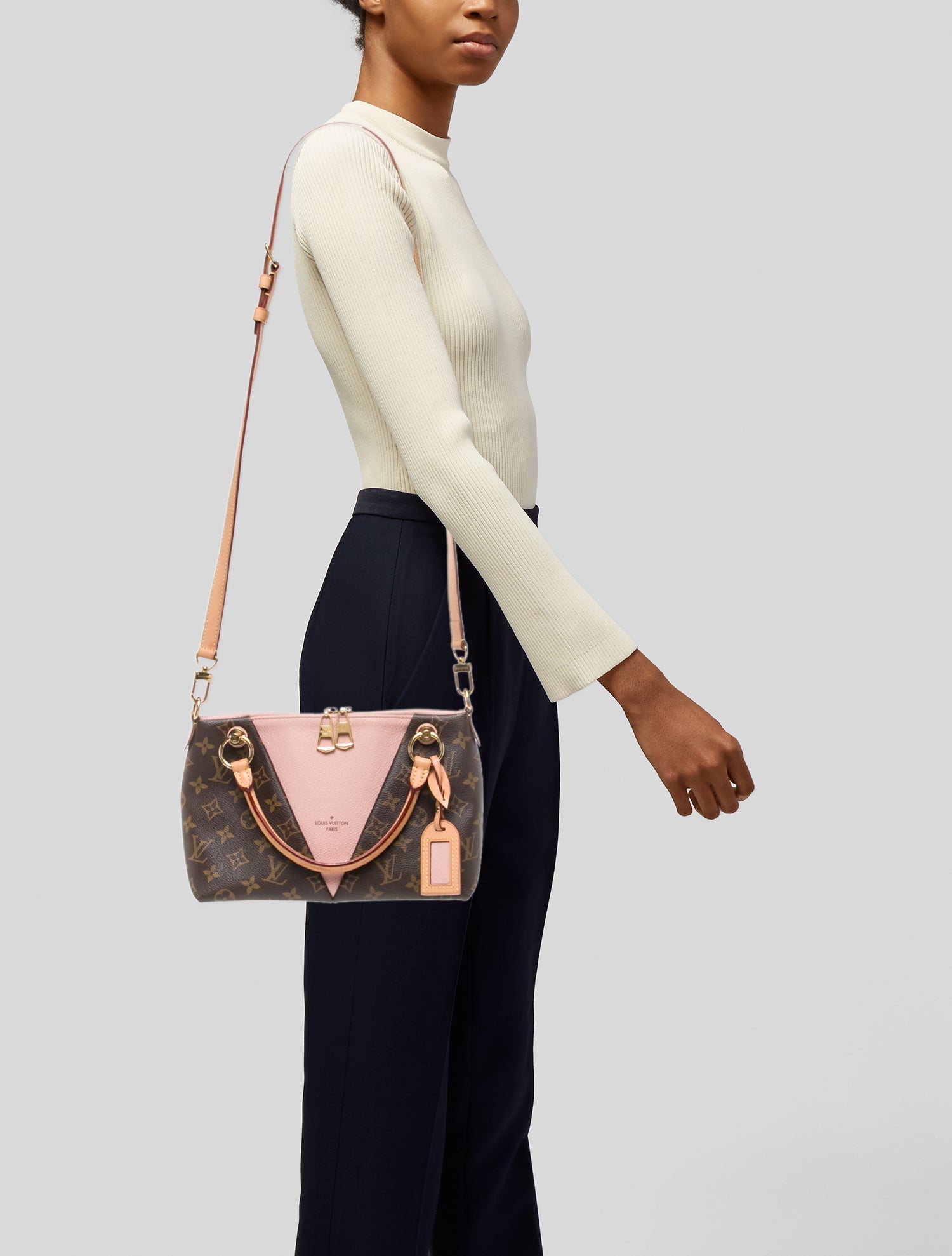 Louis Vuitton LV Monogram Monogram V Tote Rose Poudre BB