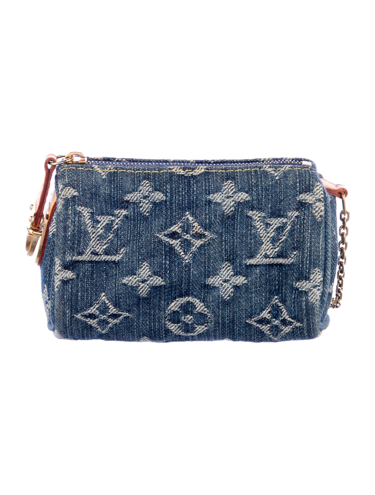 Louis Vuitton Monogram Denim Pochette Speedy Keychain
