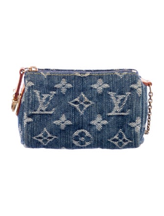 Louis Vuitton Monogram Denim Pochette Speedy Keychain