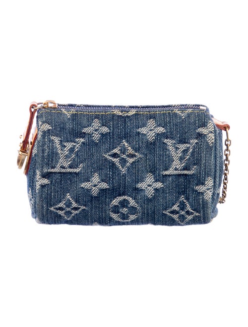 Louis Vuitton Monogram Denim Pochette Speedy Keychain