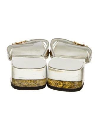 Louis Vuitton Leather Colorblock Pattern Slides