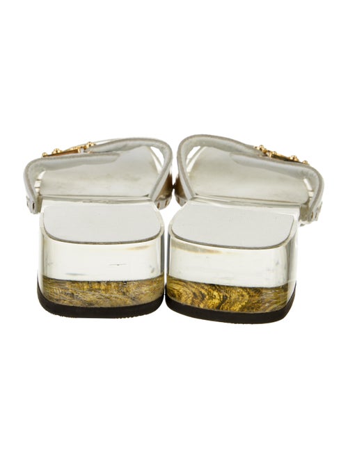 Louis Vuitton Leather Colorblock Pattern Slides