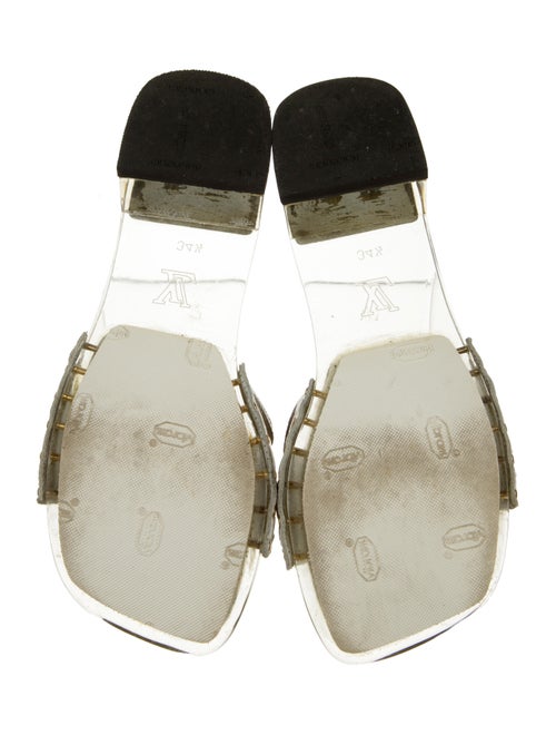 Louis Vuitton Leather Colorblock Pattern Slides