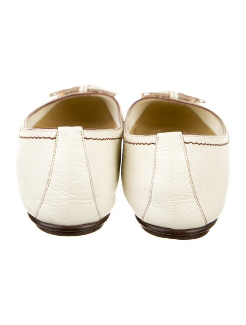 Louis Vuitton Leather Bow Accents Ballet Flats