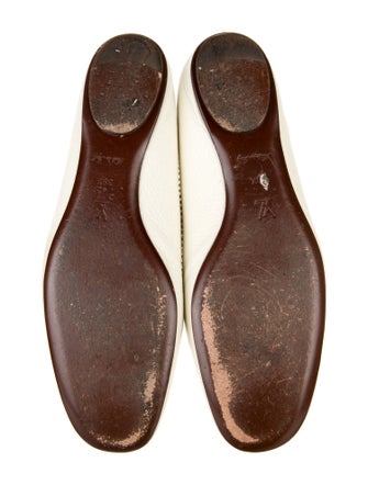 Louis Vuitton Leather Bow Accents Ballet Flats