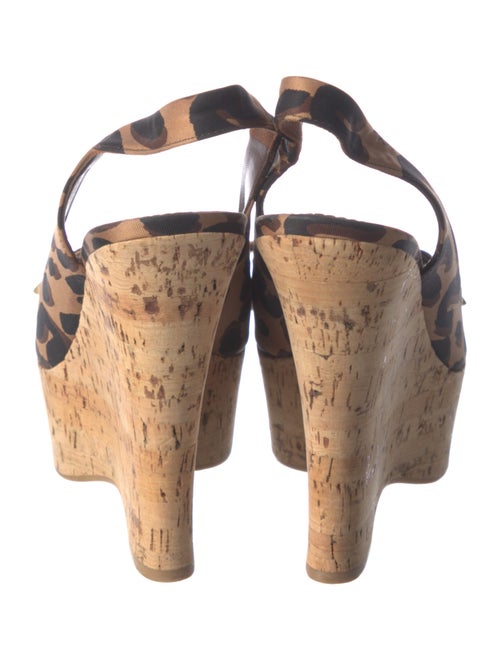 Louis Vuitton Canvas Animal Print Slingback Pumps