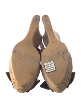 Louis Vuitton Canvas Animal Print Slingback Pumps