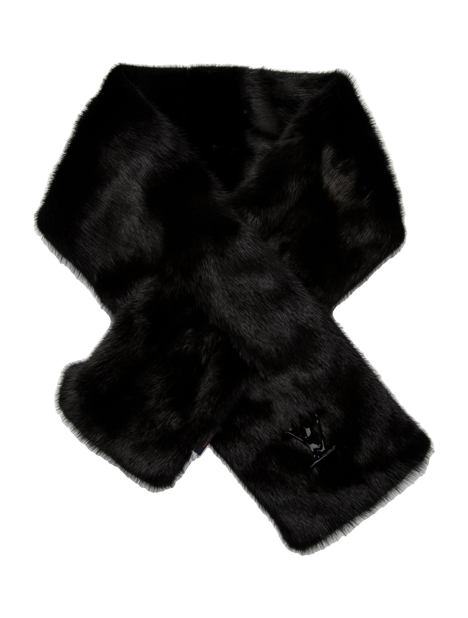 Louis Vuitton Fur Monogram Pattern Scarf