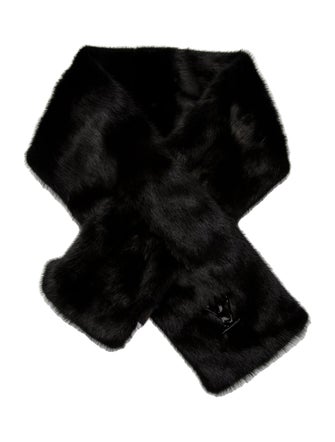 Louis Vuitton Fur Monogram Pattern Scarf