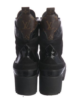 Louis Vuitton LV Monogram Suede Combat Boots