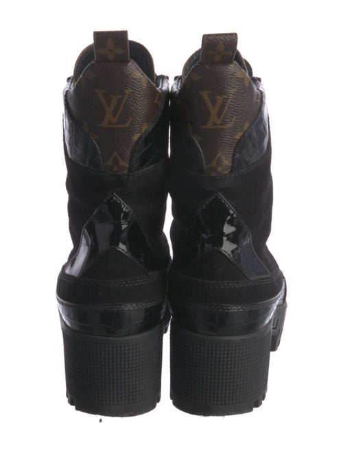 Louis Vuitton LV Monogram Suede Combat Boots