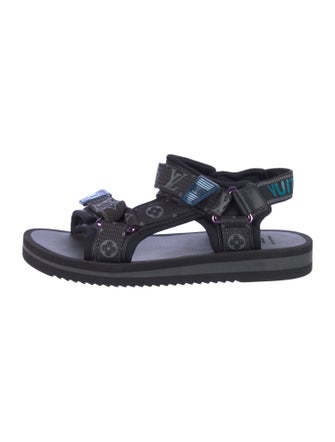 Louis Vuitton Rubber Printed Slingback Sandals