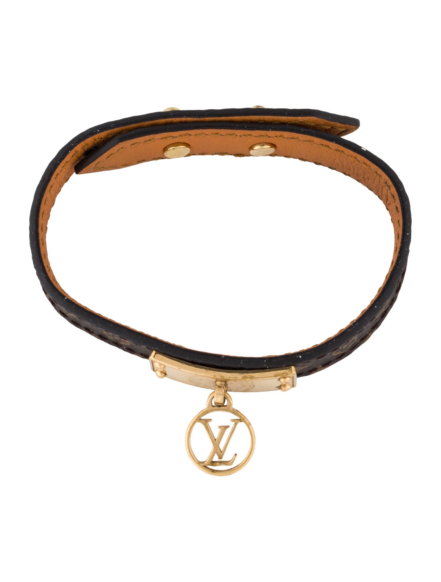 Louis Vuitton Leather Monogram Logomania Bracelet